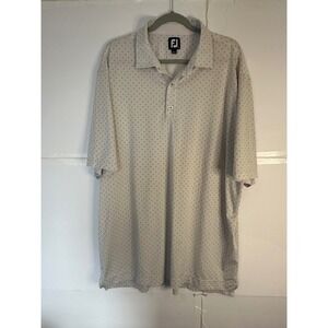 FootJoy Golf Polo Shirt Dotted Print Short Sleeve Performance 2XL